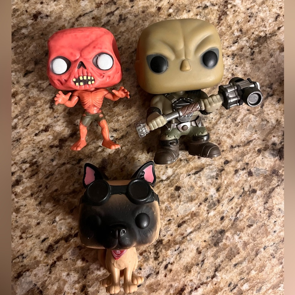 Set of Three Fallout Funko Pop Figures w/poster included